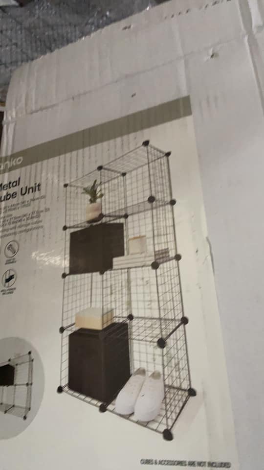 Kmart cat enclosure from wire storage cubes